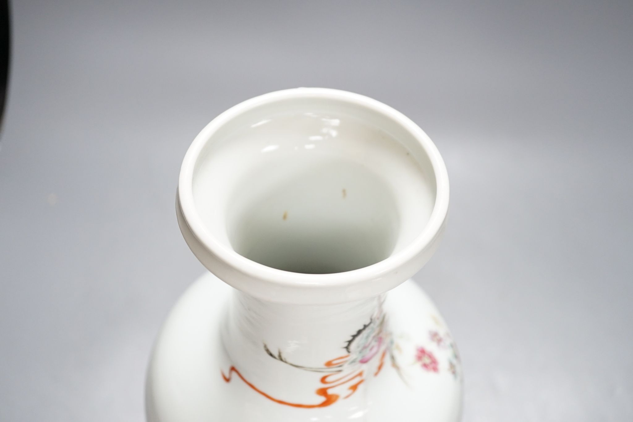 A 19th century Chinese famille rose vase, 35cm